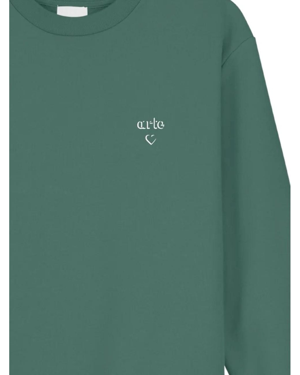 Arte' Green Logo Sweatshirt for men