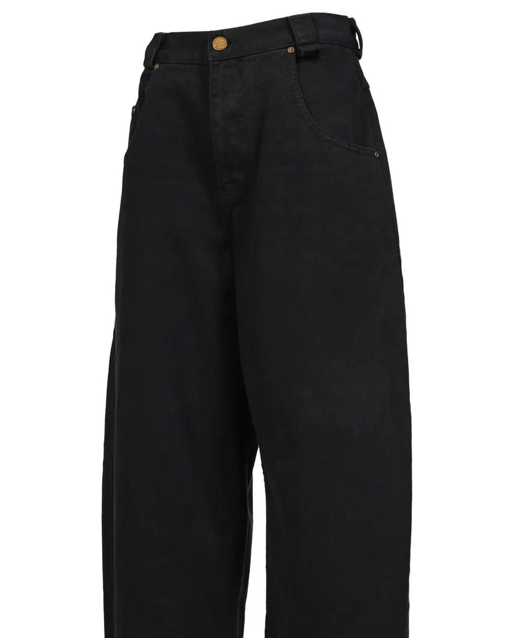 Willy Chavarria Black Bad Girl Barrel-Leg Jeans