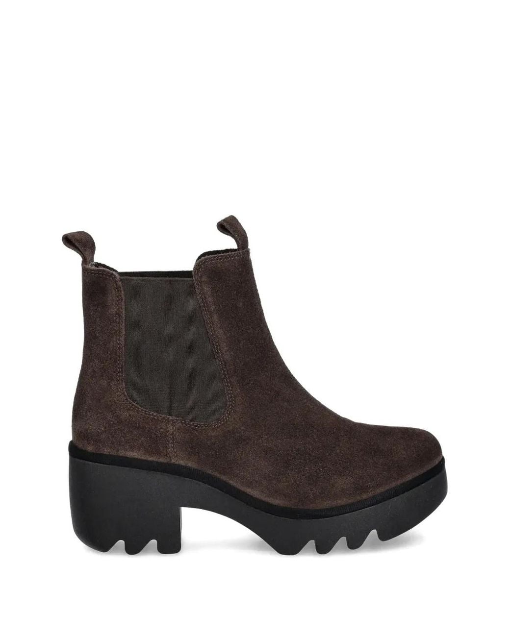 Fly London Black Pull-Tab Block-Heel Boots