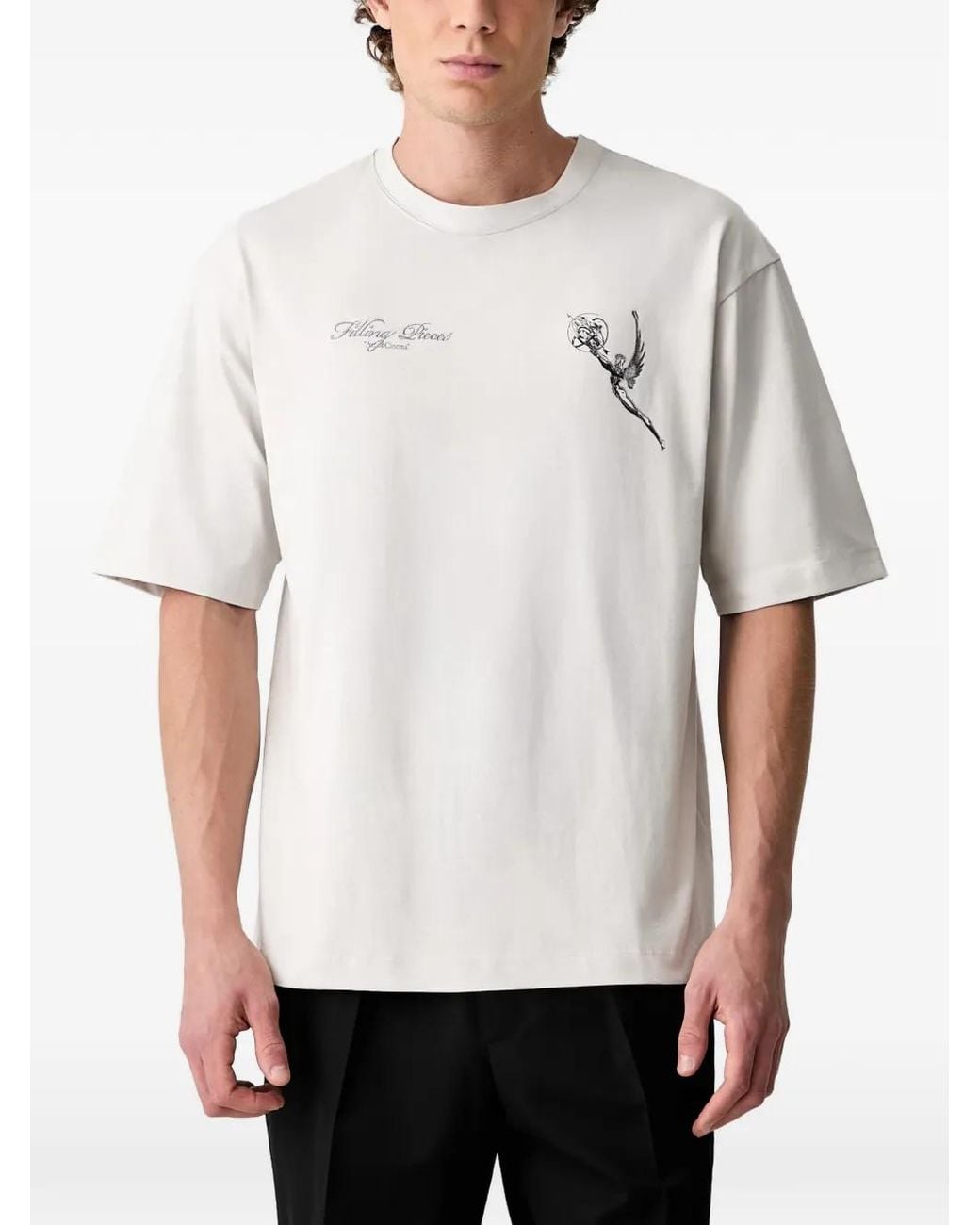 Filling Pieces White T-Shirt À Imprimé Graphique for men