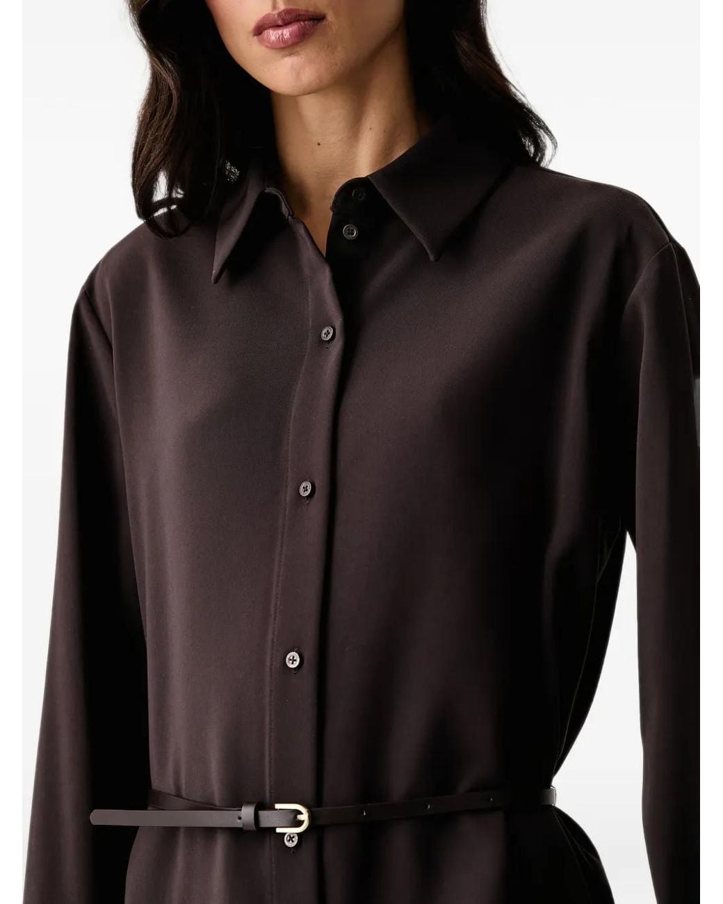 ARMANI EXCHANGE Black Belted Button-Up Shirt