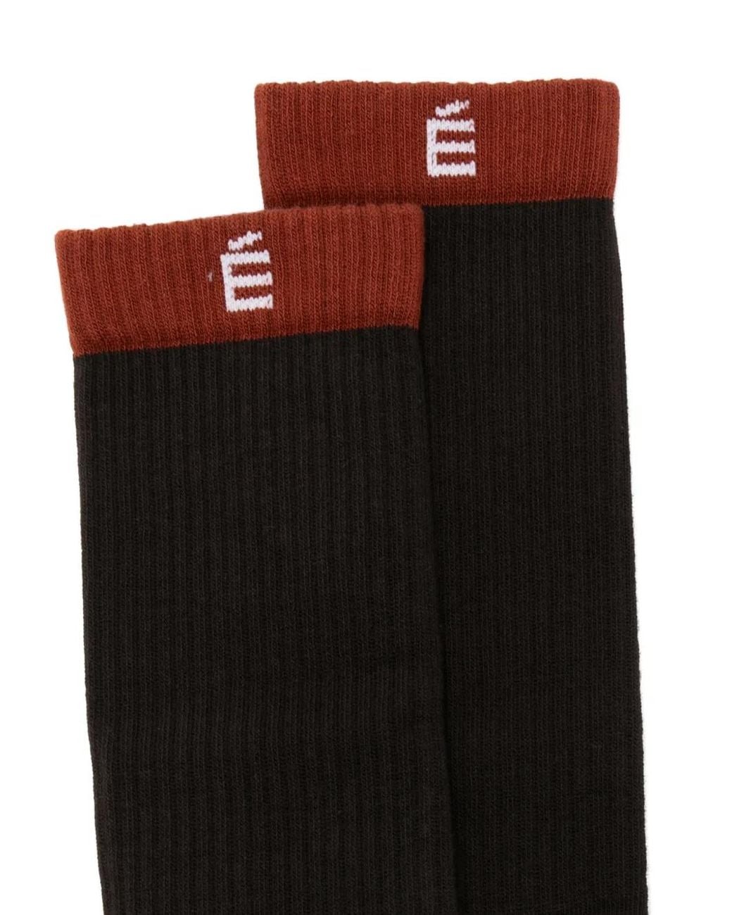 Etudes Studio Black Chaussettes En Maille Nervurée