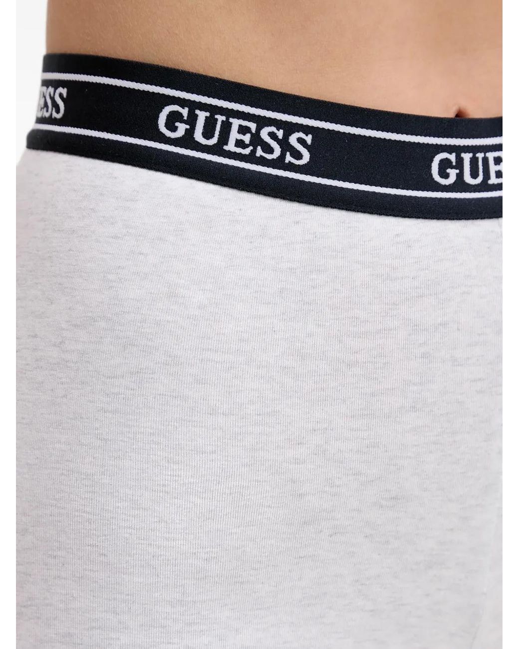 Guess White Logo-Waistband Leggings