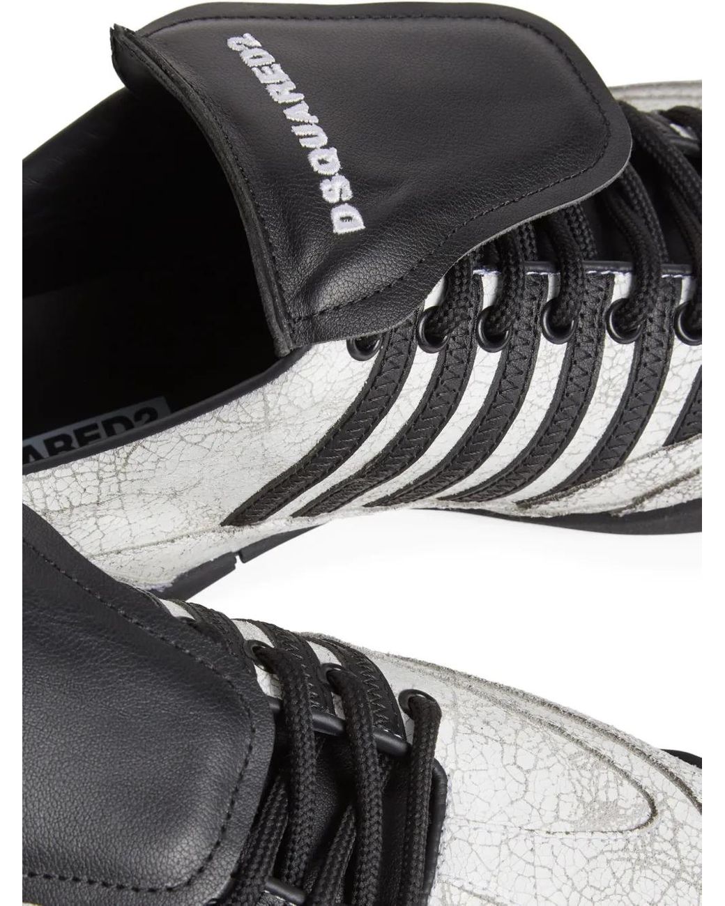 DSquared² Black Logo-Embroidered Sneakers for men
