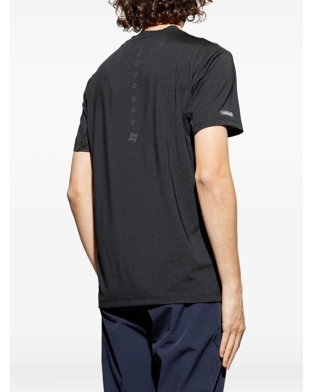 EA7 Black Logo-Print T-Shirt for men