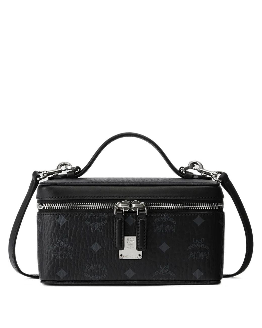 MCM Black Mini Rockstar Visetos Vanity Case