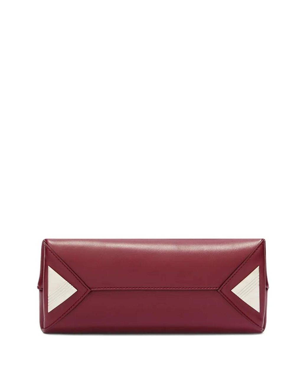 The Attico Red Small Day Off Leather Clutch Bag