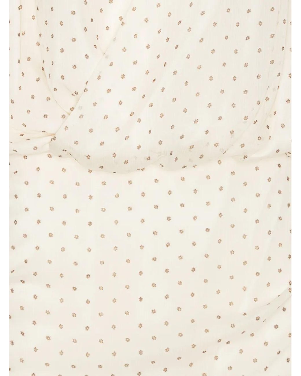 ROTATE BIRGER CHRISTENSEN White Polka Dot Chiffon Mini Dress With Open Back And Bow (Size 34)
