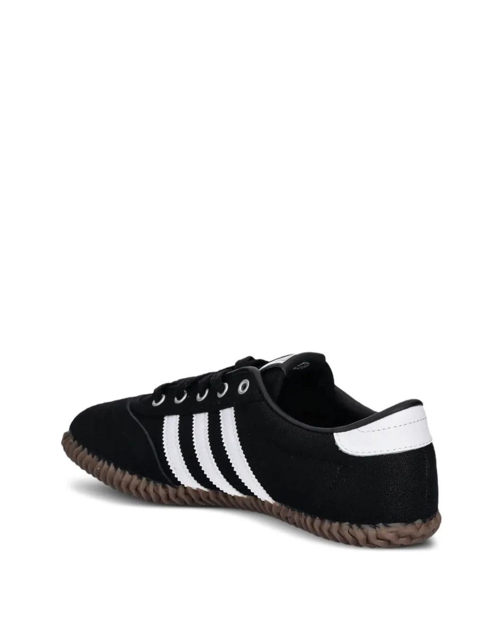 Adidas Black Volley Plimsole Three-Stripe Sneakers