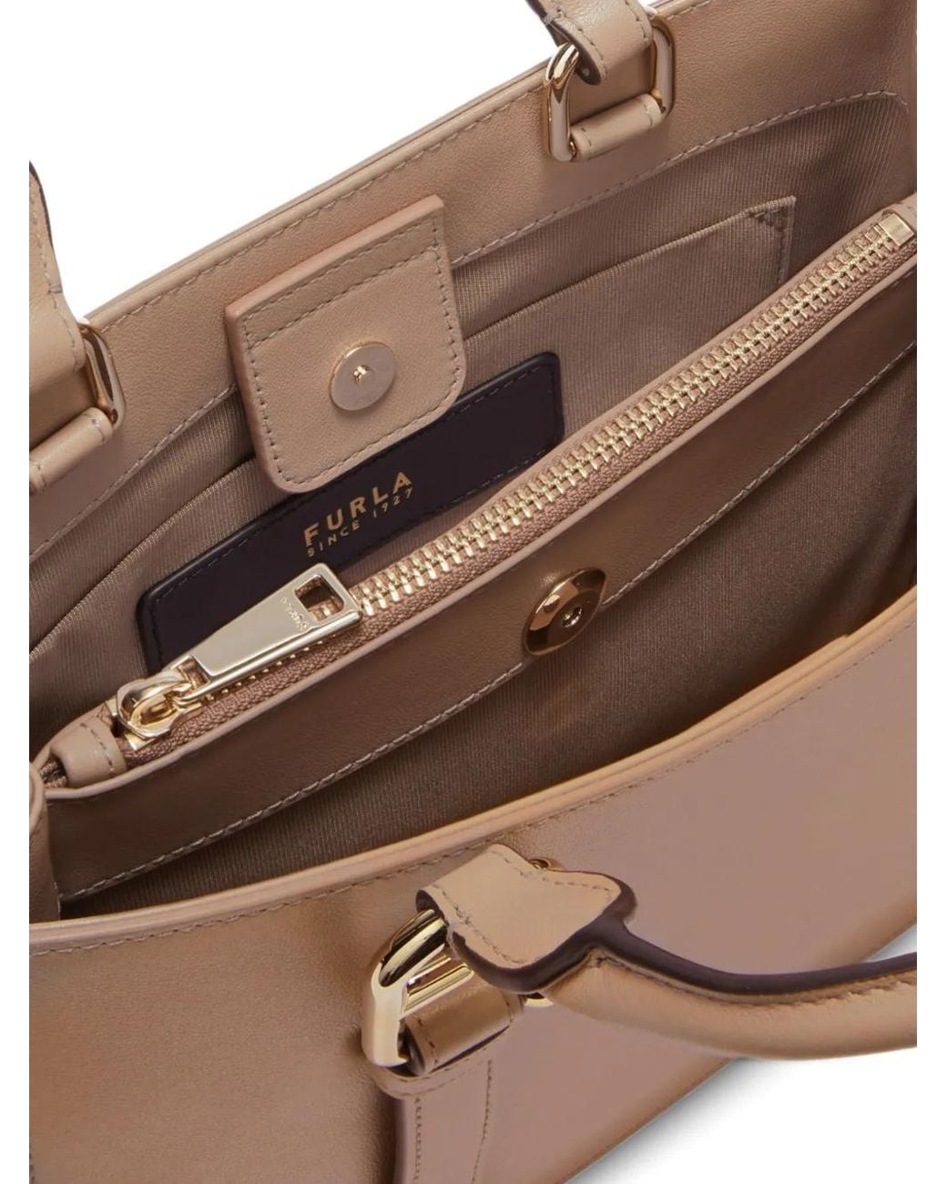 Furla Natural Logo-Detail Tote Bag