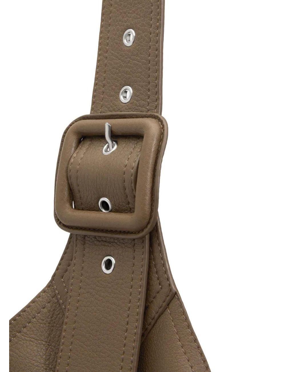 AMI Brown Taurillon Leather Etienne Crossbody Bag