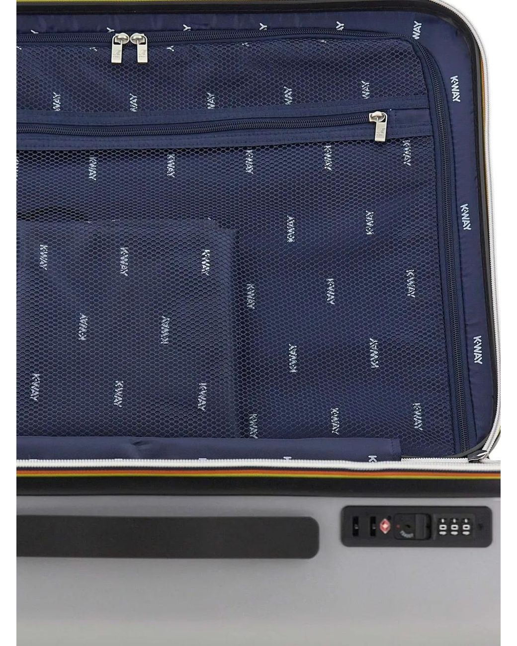 K-Way Gray Medium Eudoxieur Logo Suitcase for men