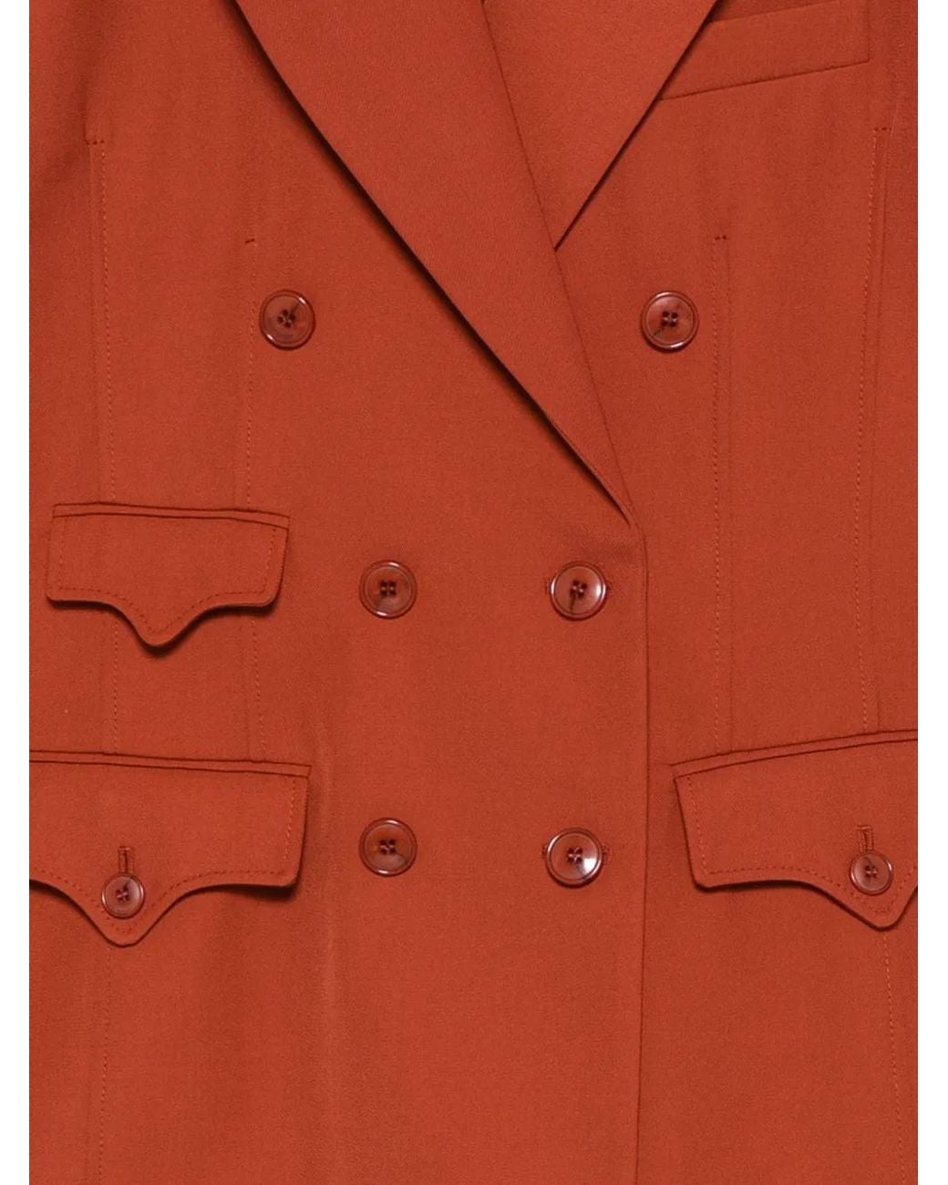 Zimmermann Orange Luna Wool Blazer