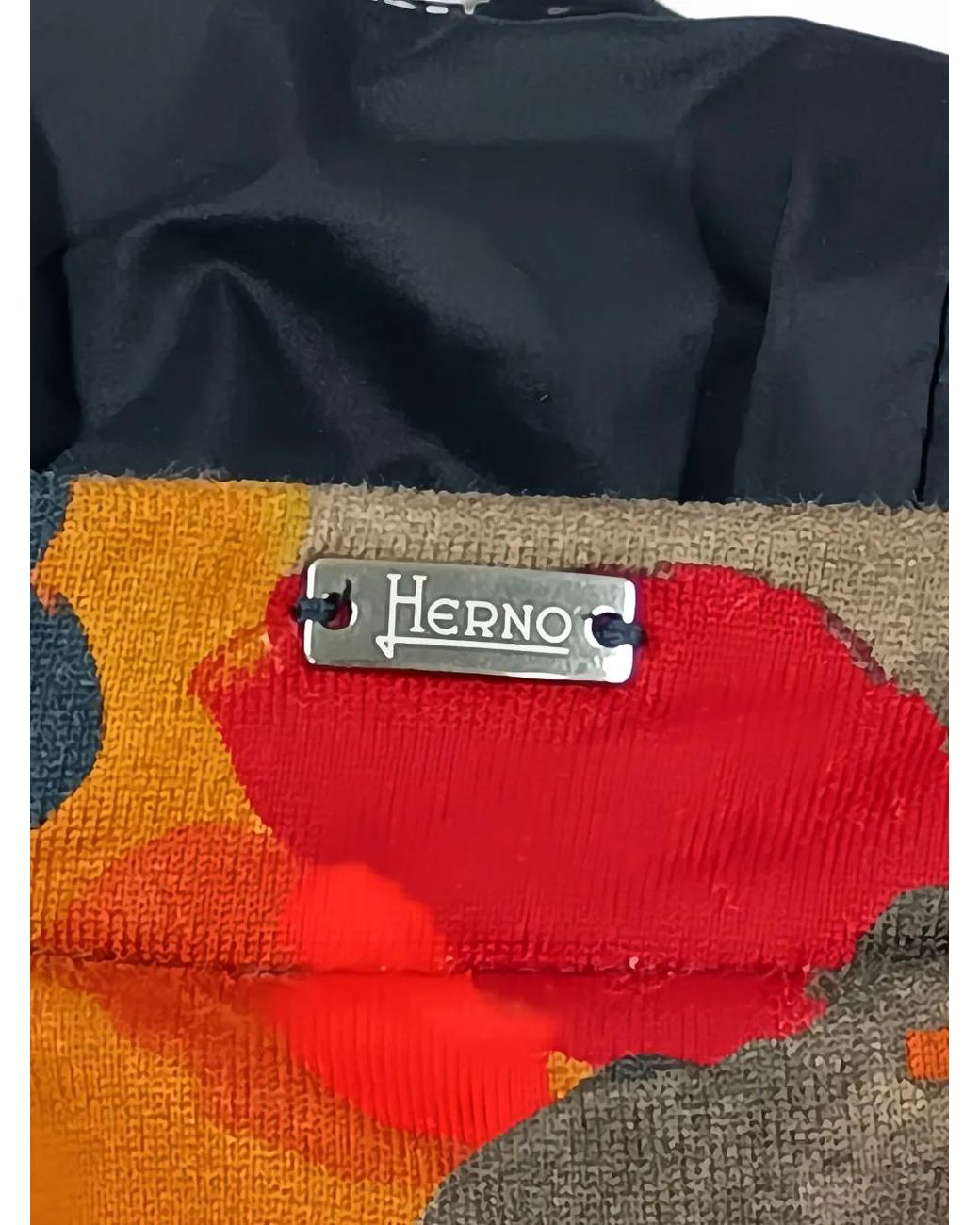 Herno Red Camouflage-Print Zip-Up Hoodie for men