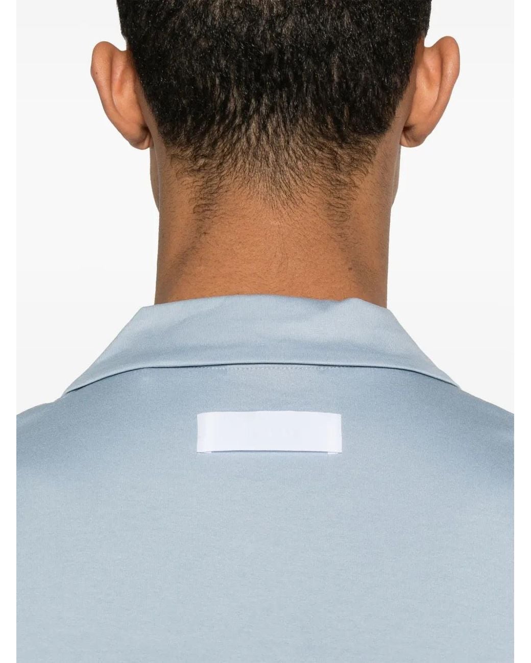 HUGO Blue Cotton Polo Shirt for men