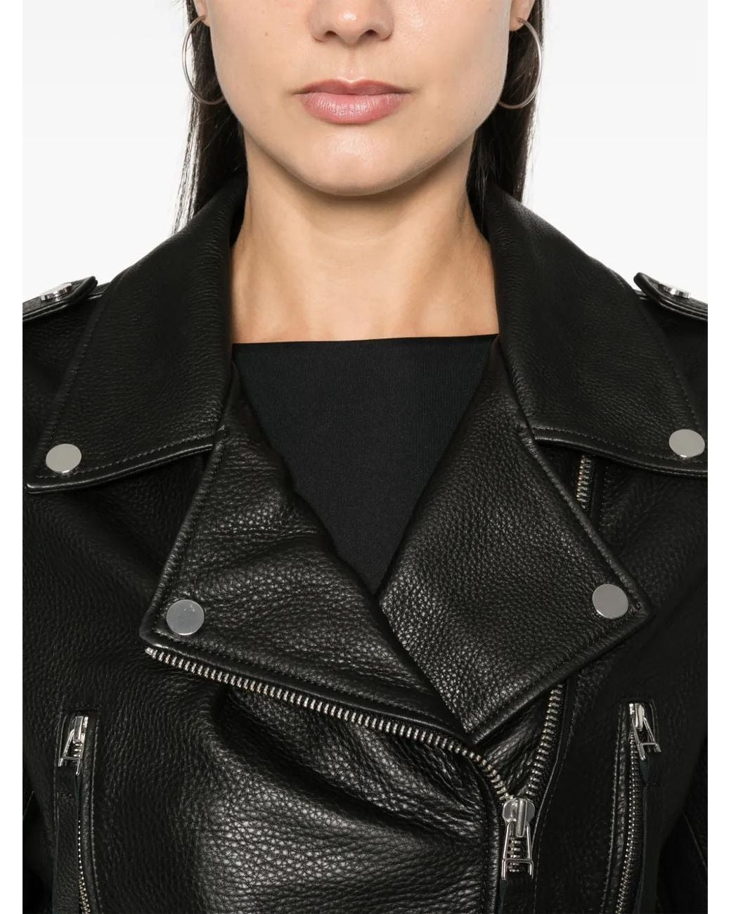 Chaqueta Biker Con Cremallera Remain de color Black