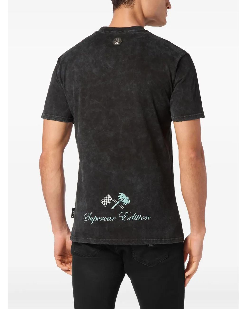 Philipp Plein Black Racing Club T-Shirt for men