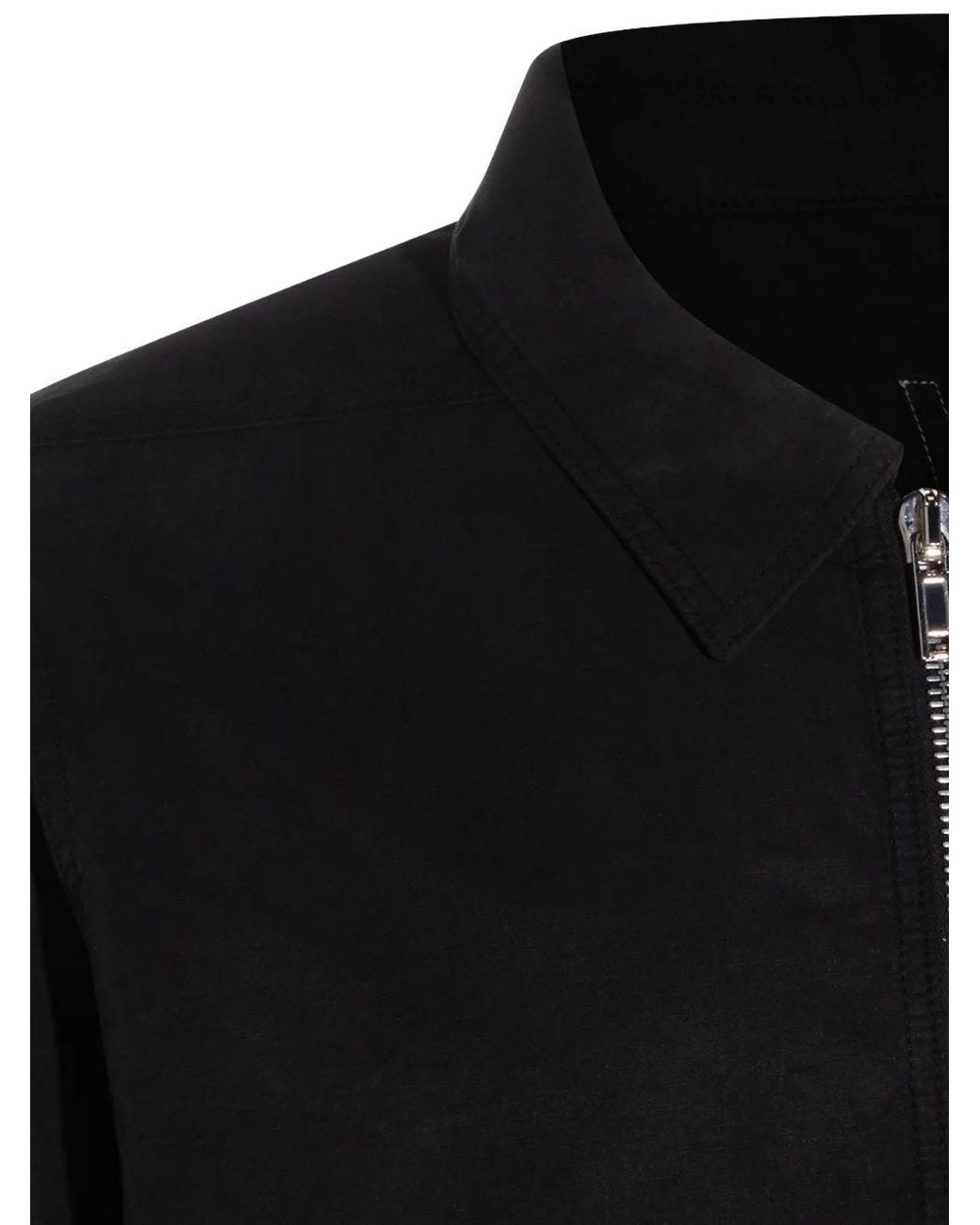 Rick Owens Black Zip-Fastening Jacket for men