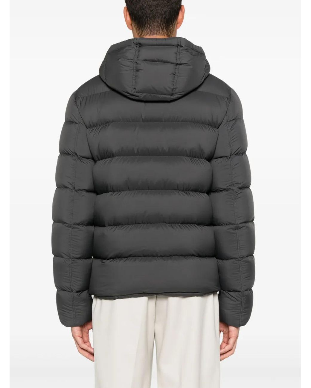 Herno Gray Supermatt Down Jacket With Hood For for men