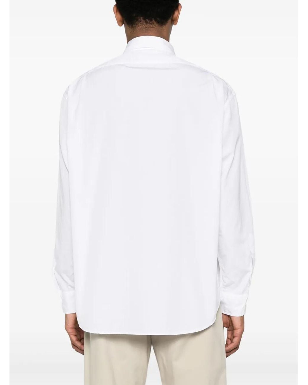 Ralph Lauren White Logo-Print Cotton Shirt for men
