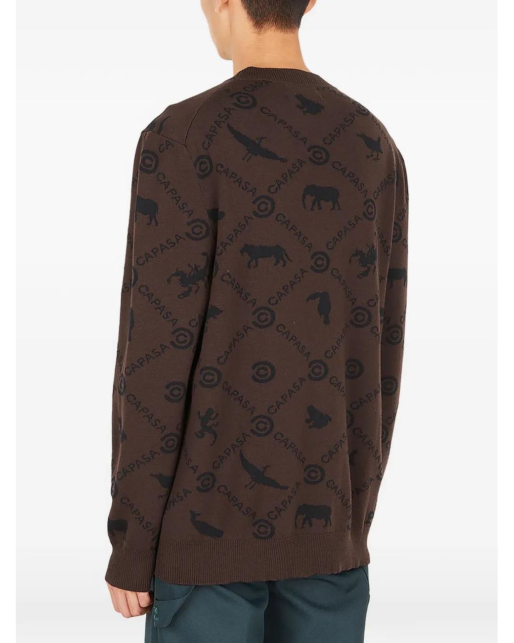 CAPASA MILANO Brown Logo-Print Sweater for men