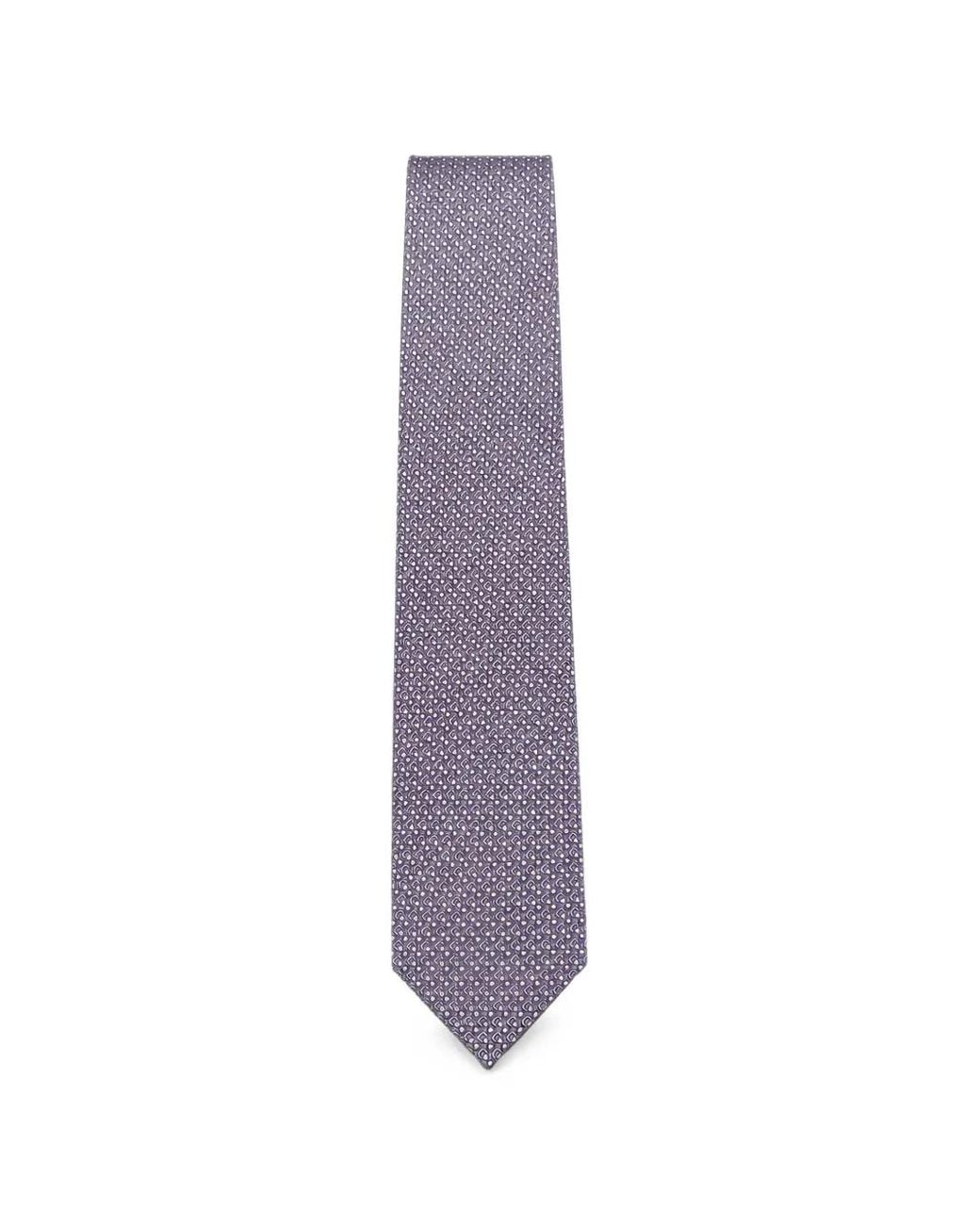 Tombolini Purple Geometric-Print Tie for men
