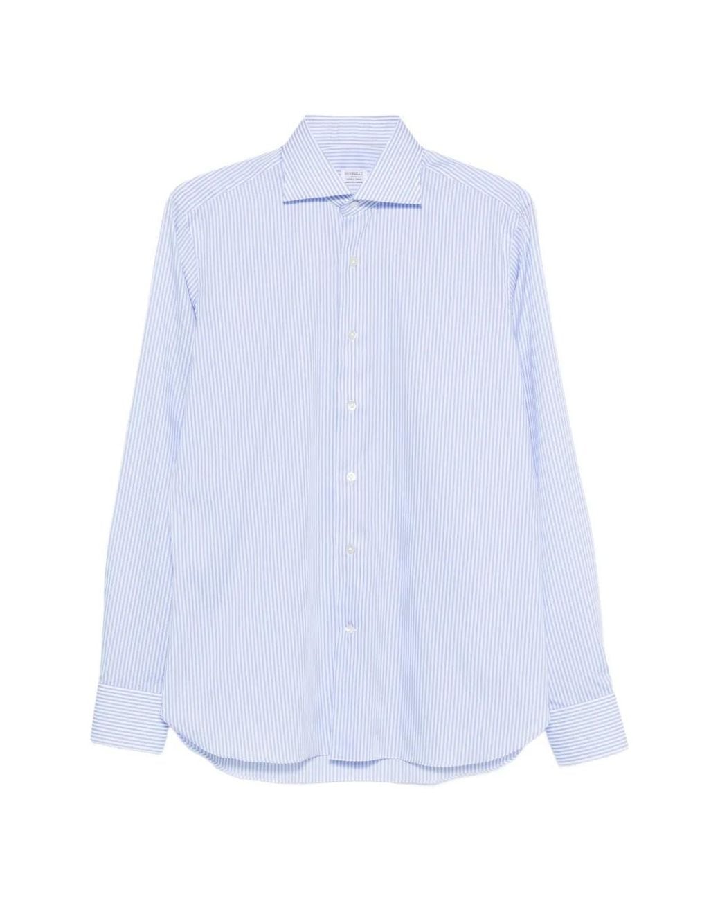 Borriello White Striped Shirt for men