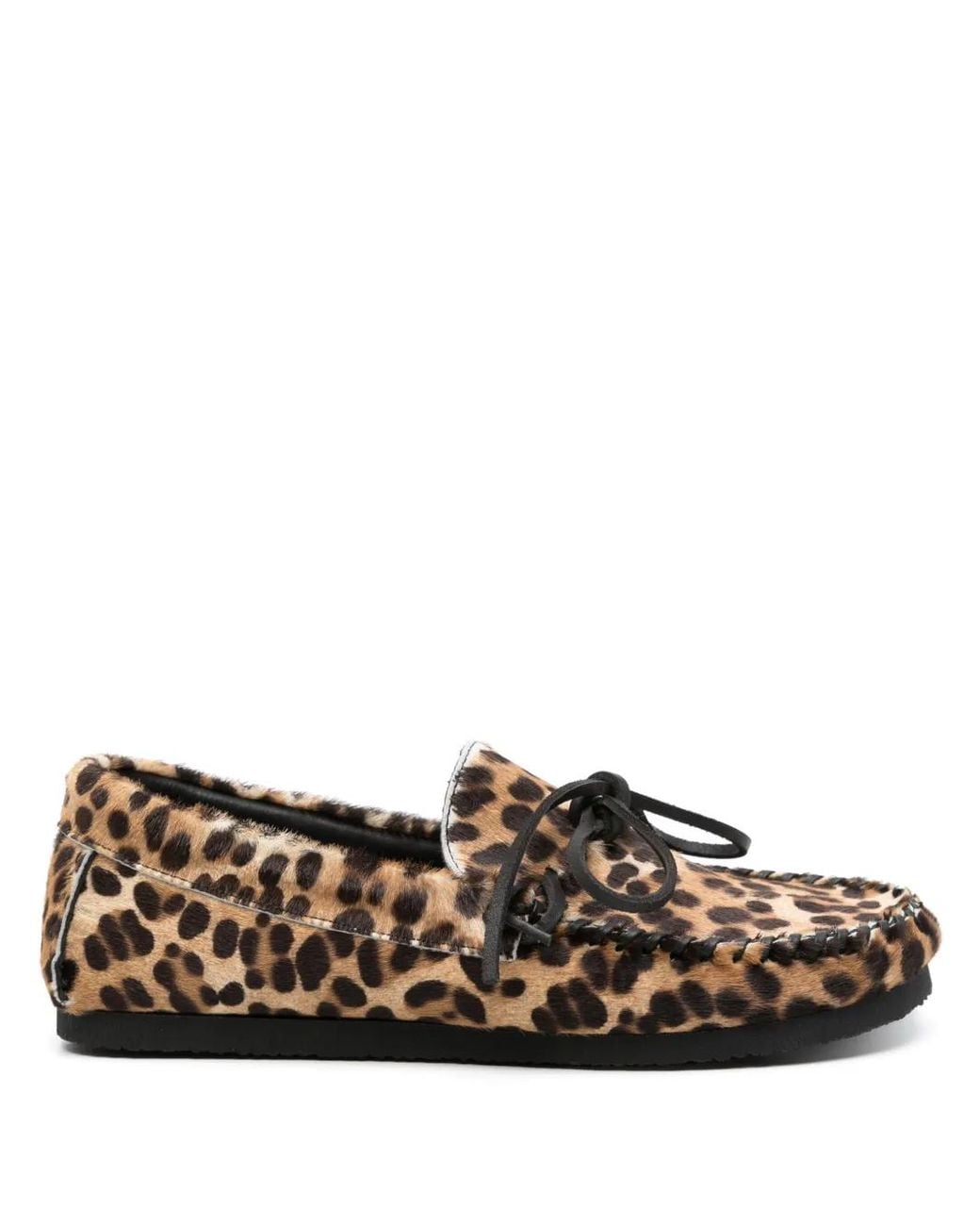Isabel Marant Brown Fitza Leopard-Print Loafers