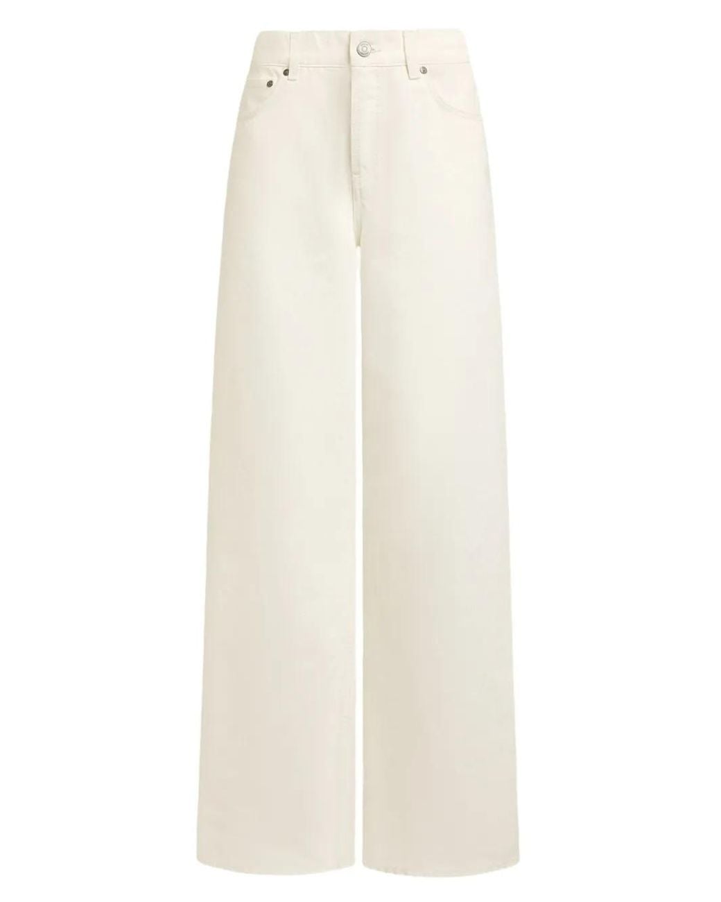 12 STOREEZ White 431 Wide-Leg Jeans