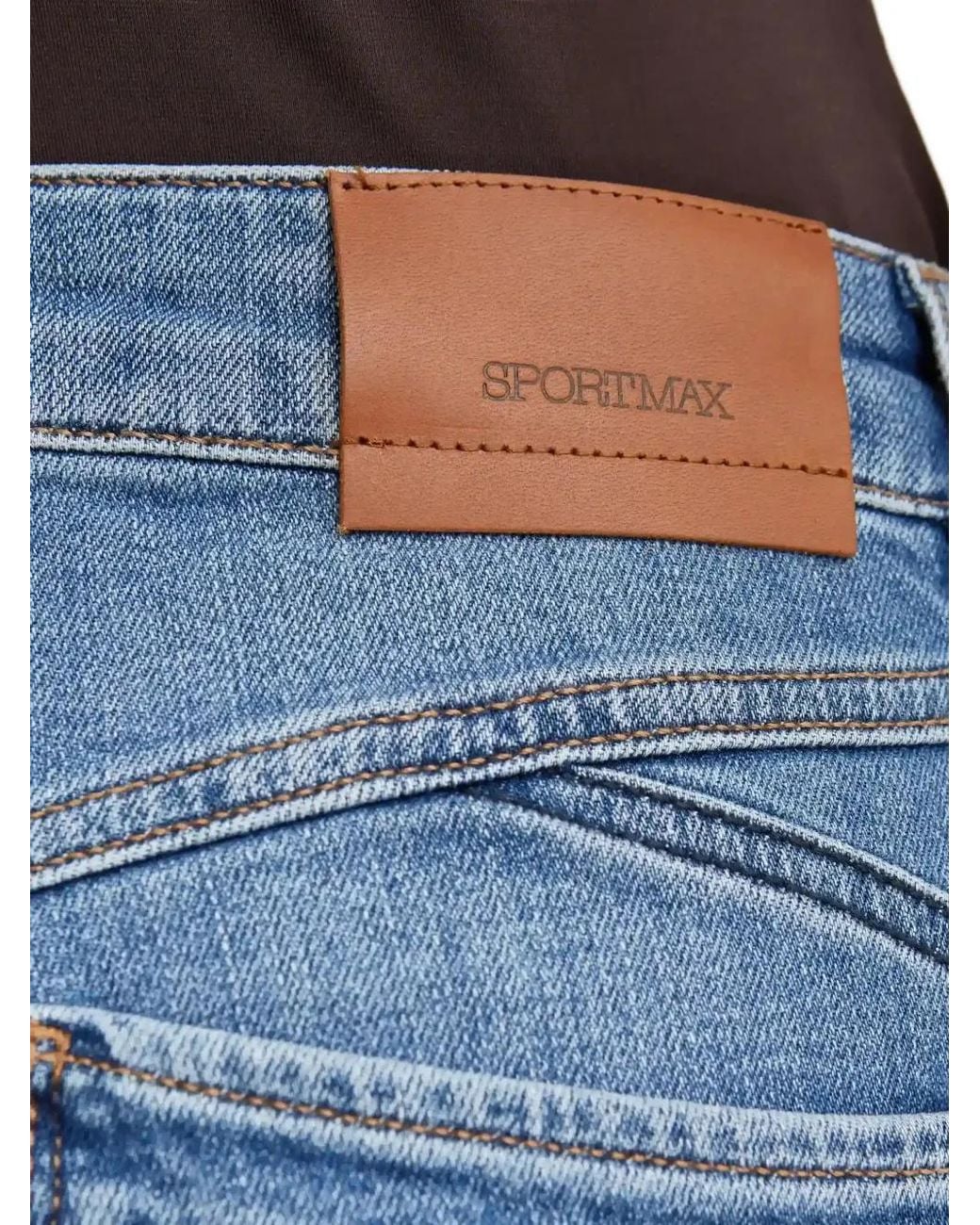 Sportmax Blue Low-Rise Cropped Jeans