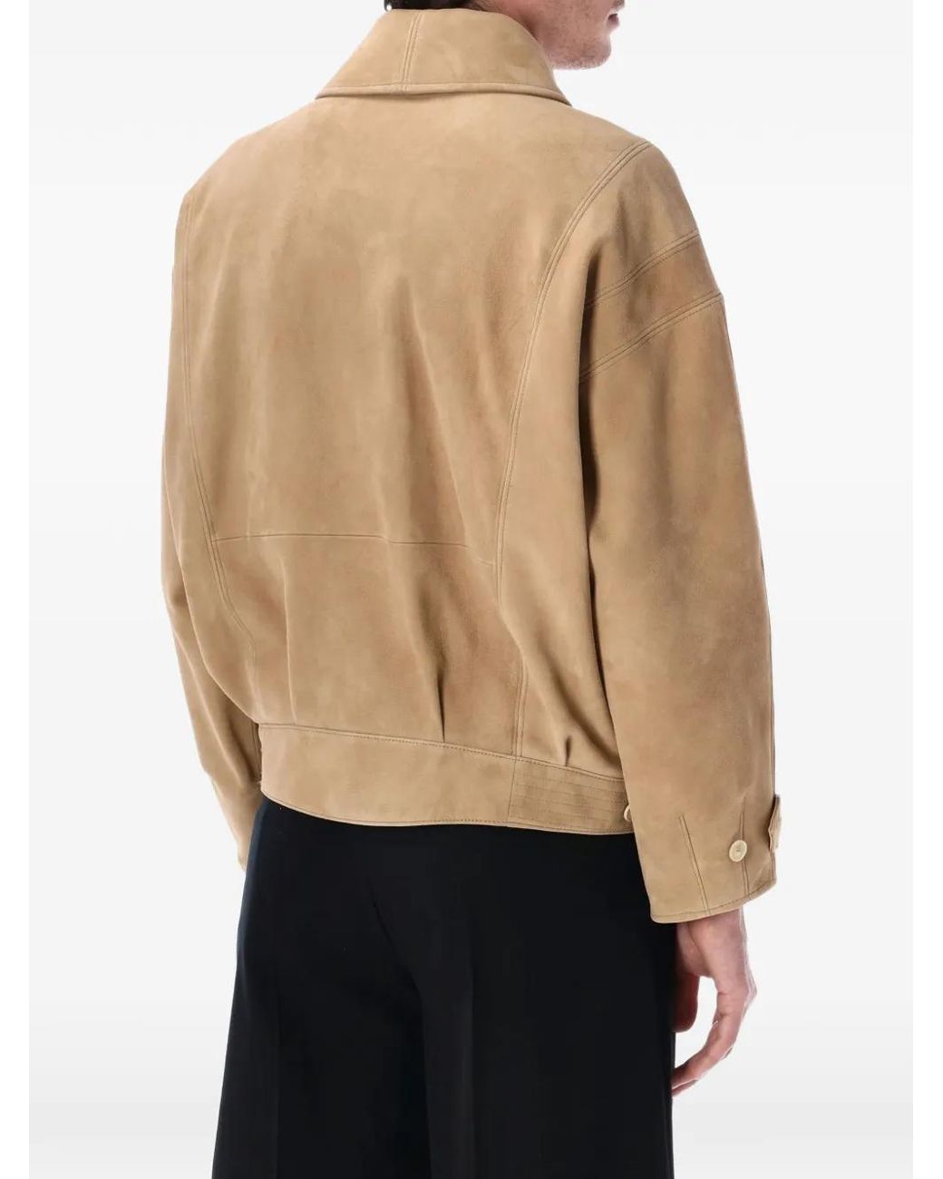 Auralee Natural Suede Bomber Jacket for men