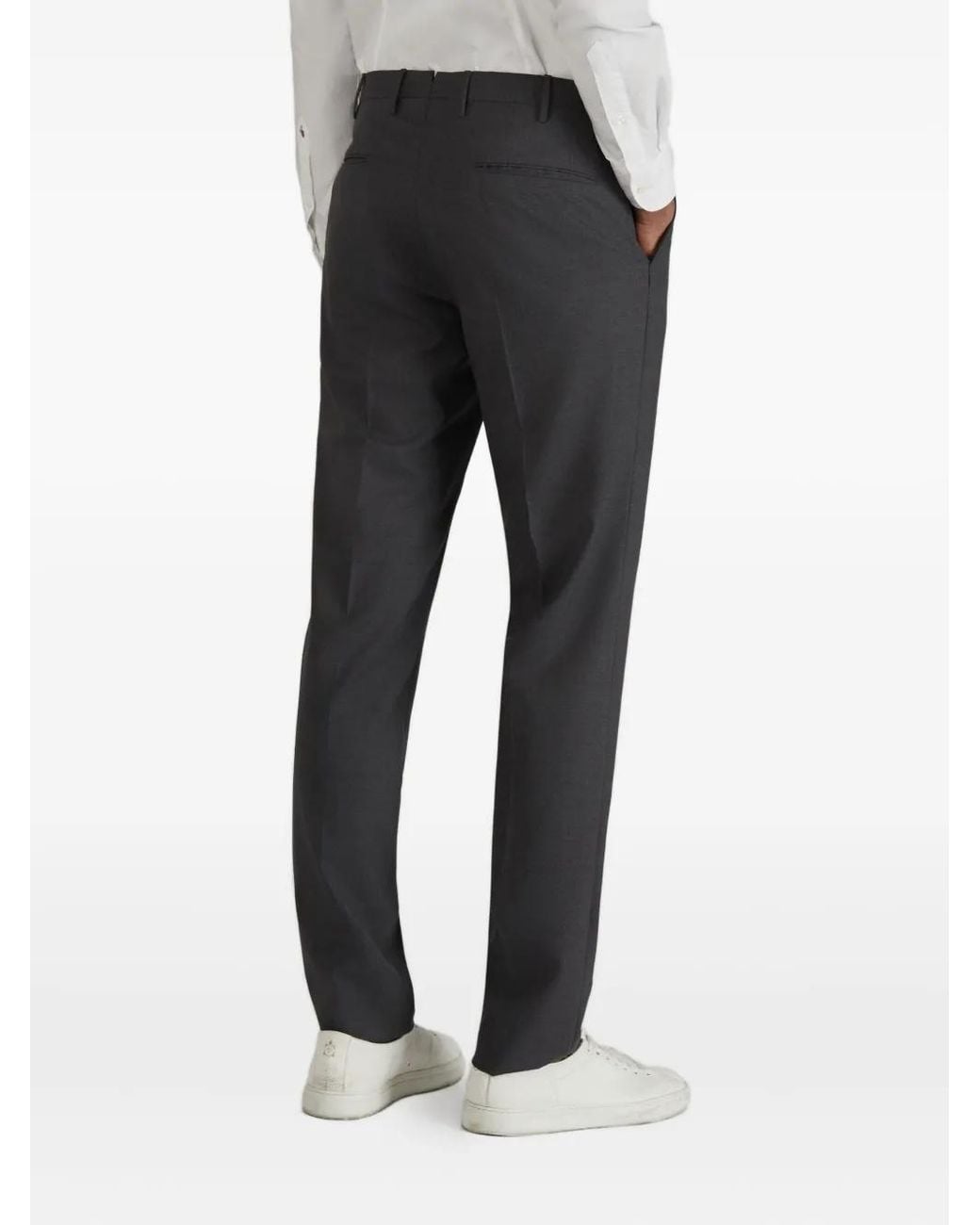 Incotex Gray Wool Tapered Trousers for men
