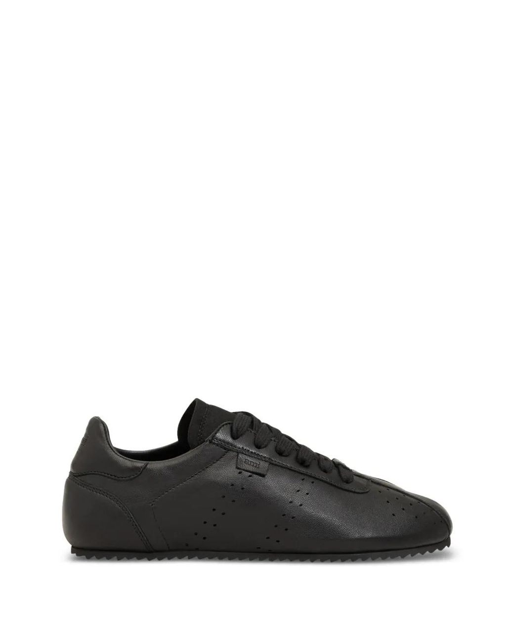 AMI Black Cow Leather Soft Sneakers