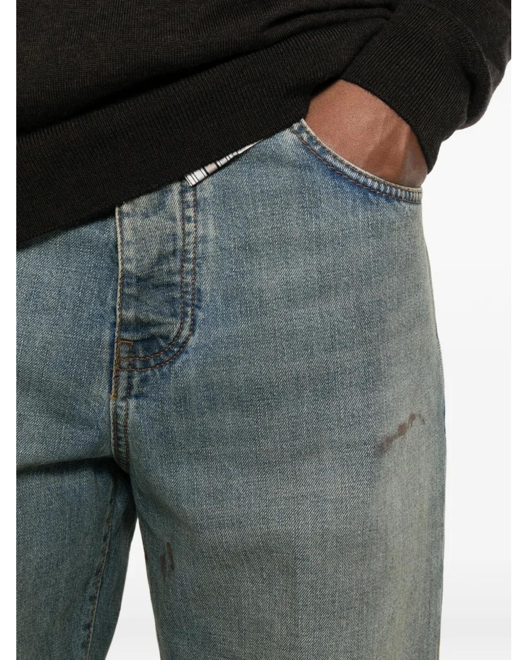 Bonheur Gray Nikko Faded-Effect Straight-Leg Jeans for men