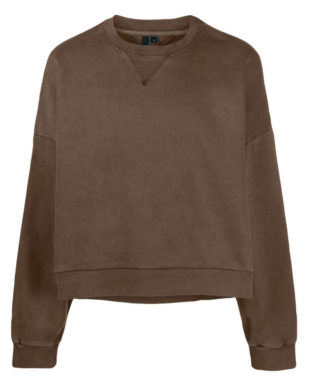 Entire studios Brown Drop-Shoulder Crew-Neck Sweatshirt