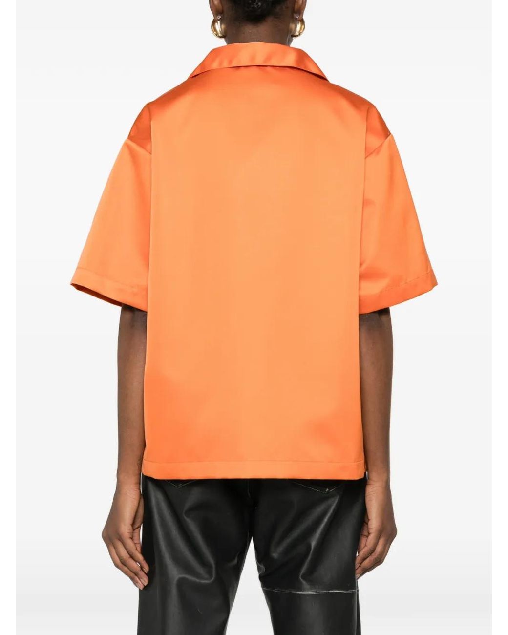 N°21 Orange Chest-Pocket Short-Sleeve Shirt