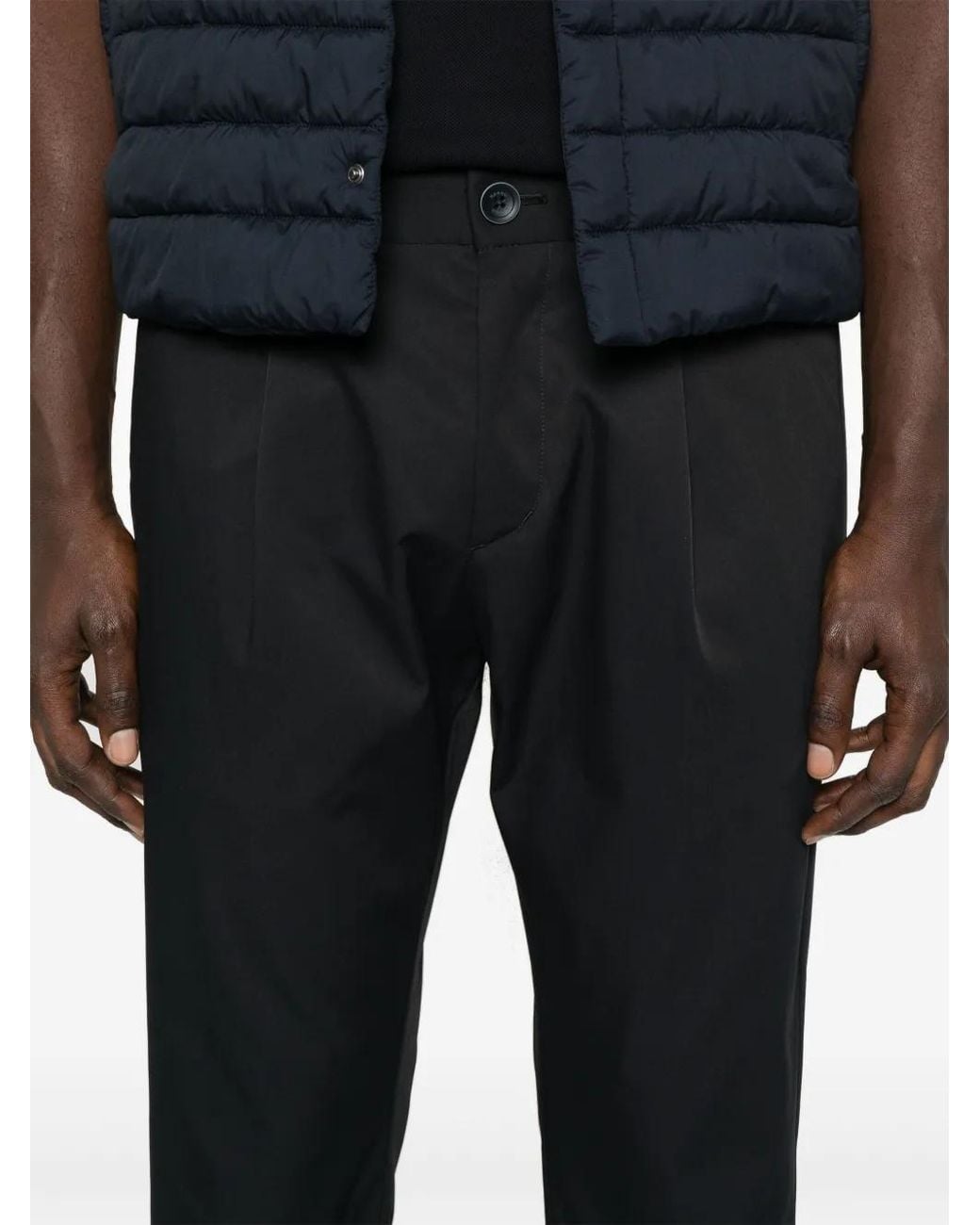 Herno Blue Elastane Trousers for men