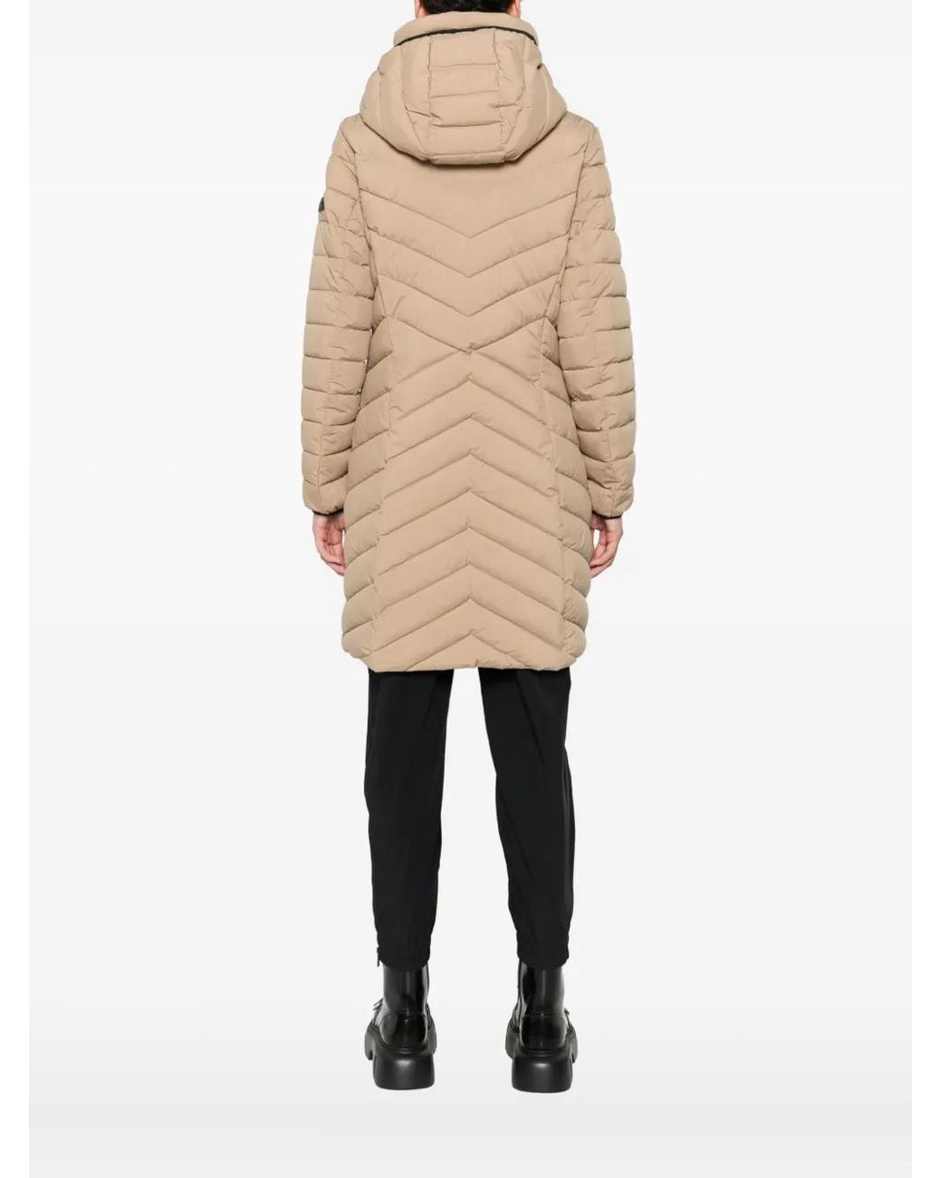DKNY Natural Quilted Hooded Parka