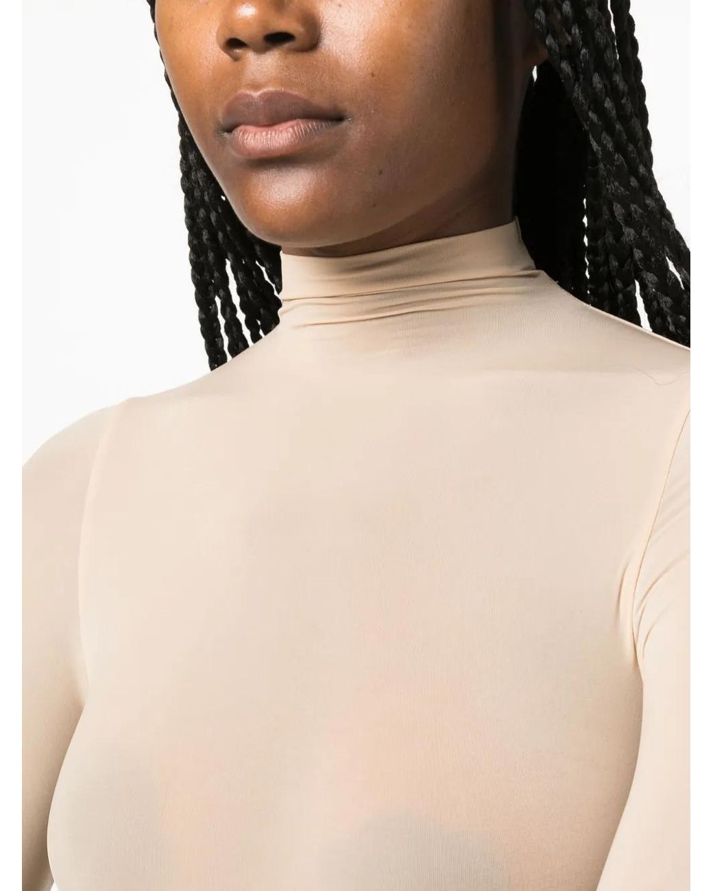 Wolford White Stretch Semi-Sheer Bodysuit