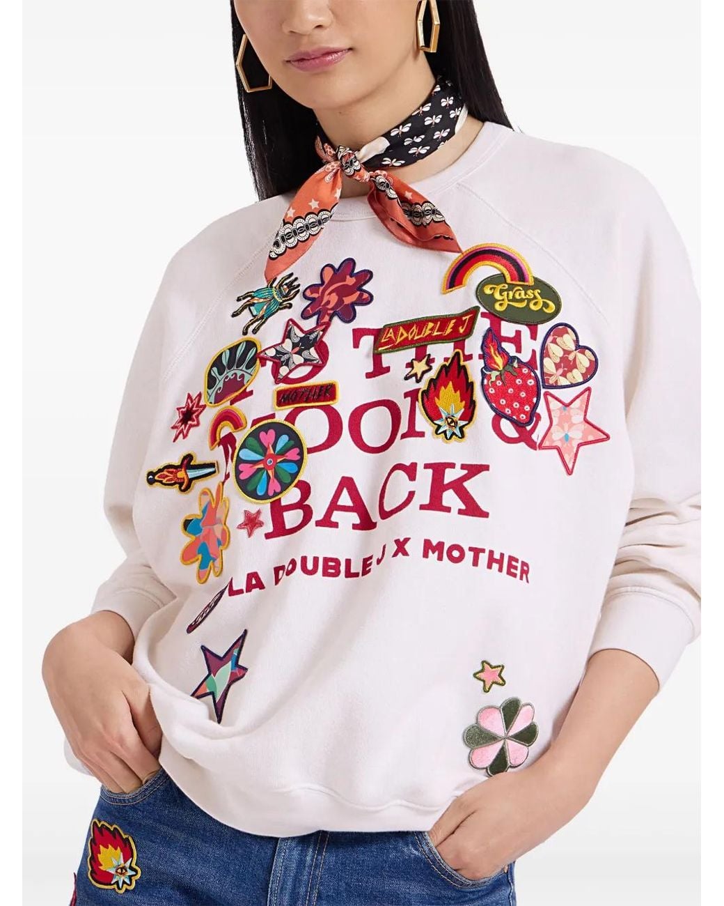 LaDoubleJ White X Mother The Biggie Concert Sweatshirt