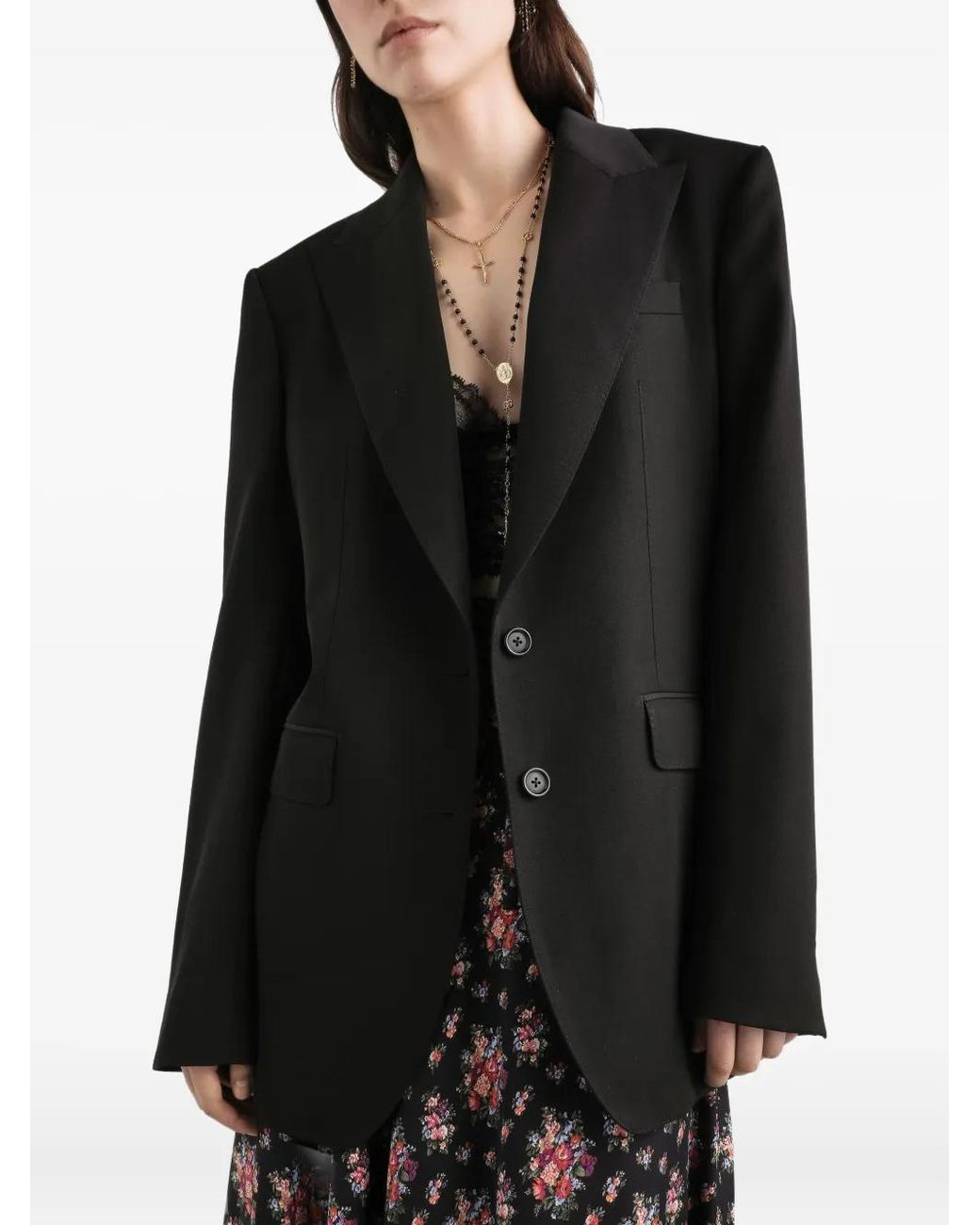 Dolce & Gabbana Black Button Jacket