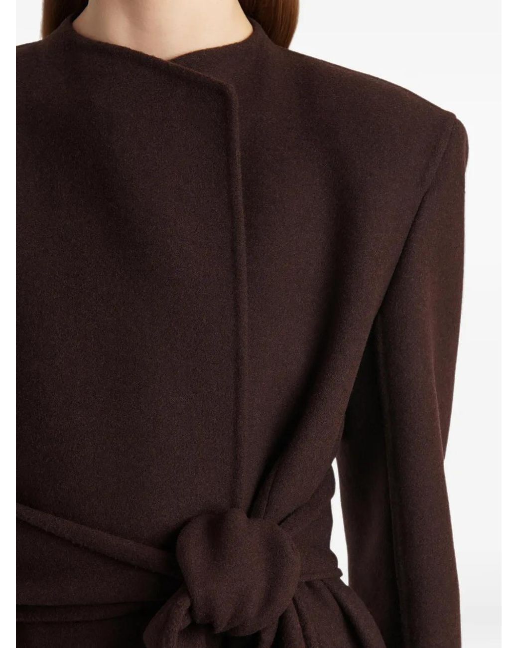 Khaite Black Jelson Belted Wool Coat