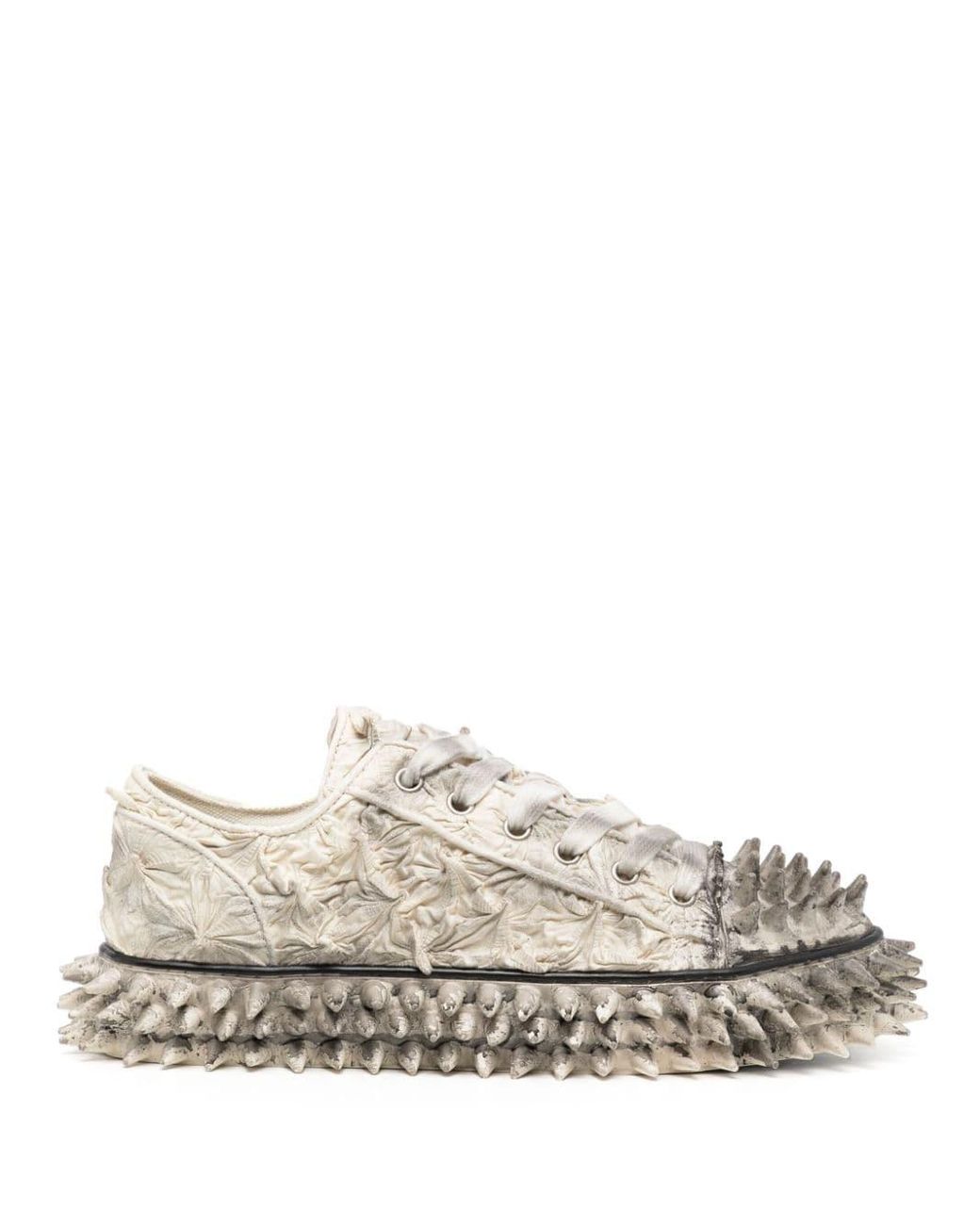 Doublet Spike-Effect Lace-Up Sneakers in White for Men | Lyst
