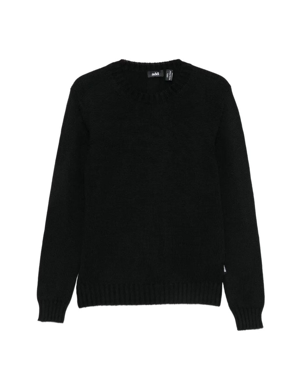 Add Black Crew-Neck Sweater for men
