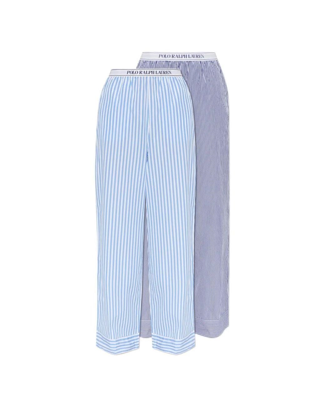 Polo Ralph Lauren Blue Striped Cotton Pyjama Pants