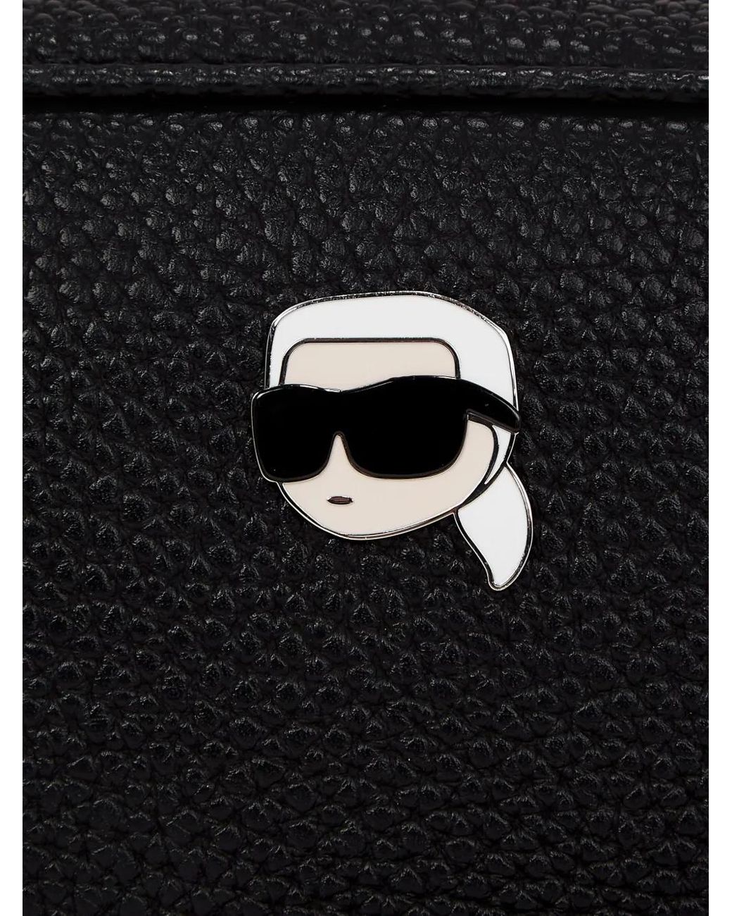 Karl Lagerfeld Black Ikon Pebble Camera Bag