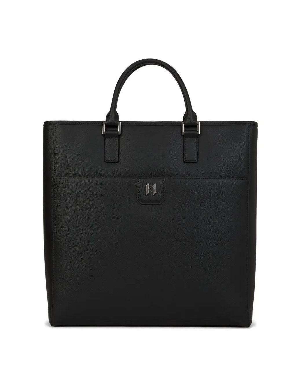 Karl Lagerfeld Black K/Monogram Leather Tote Bag for men