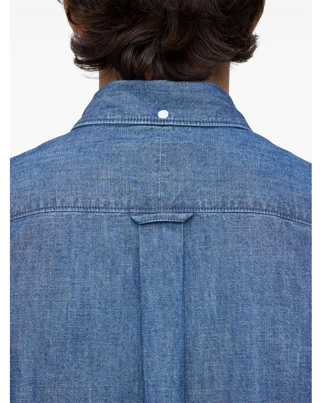 Closed Blue Button-Up Shirt for men