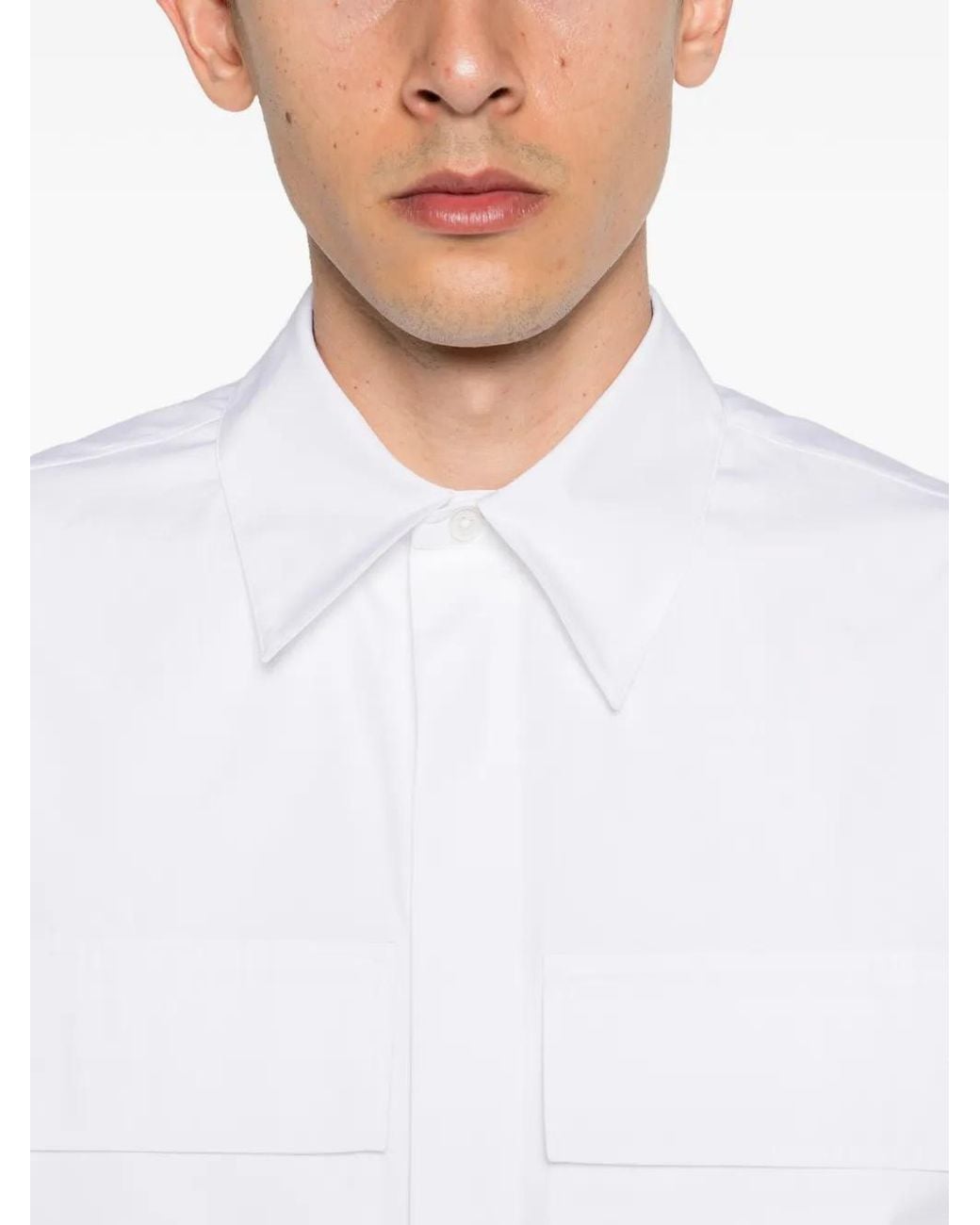 Jil Sander White Chest-Pocket Shirt for men