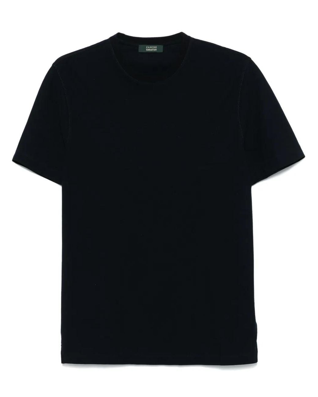 Zanone Black Cotton T-Shirt for men
